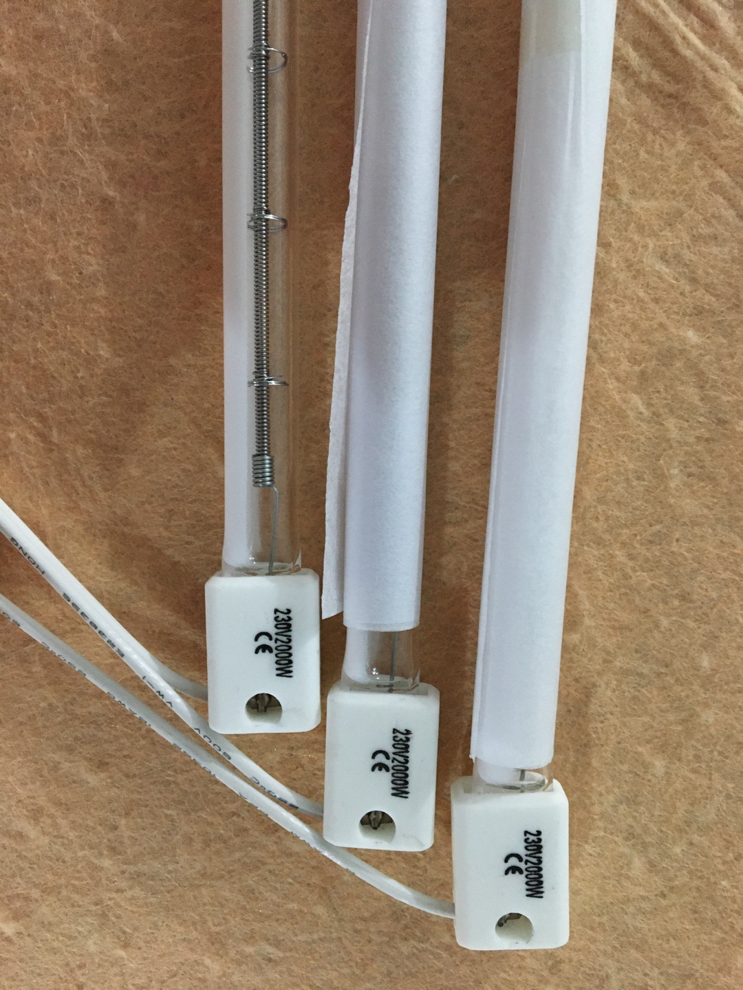 240v 1600w infrared halogen heating lamp