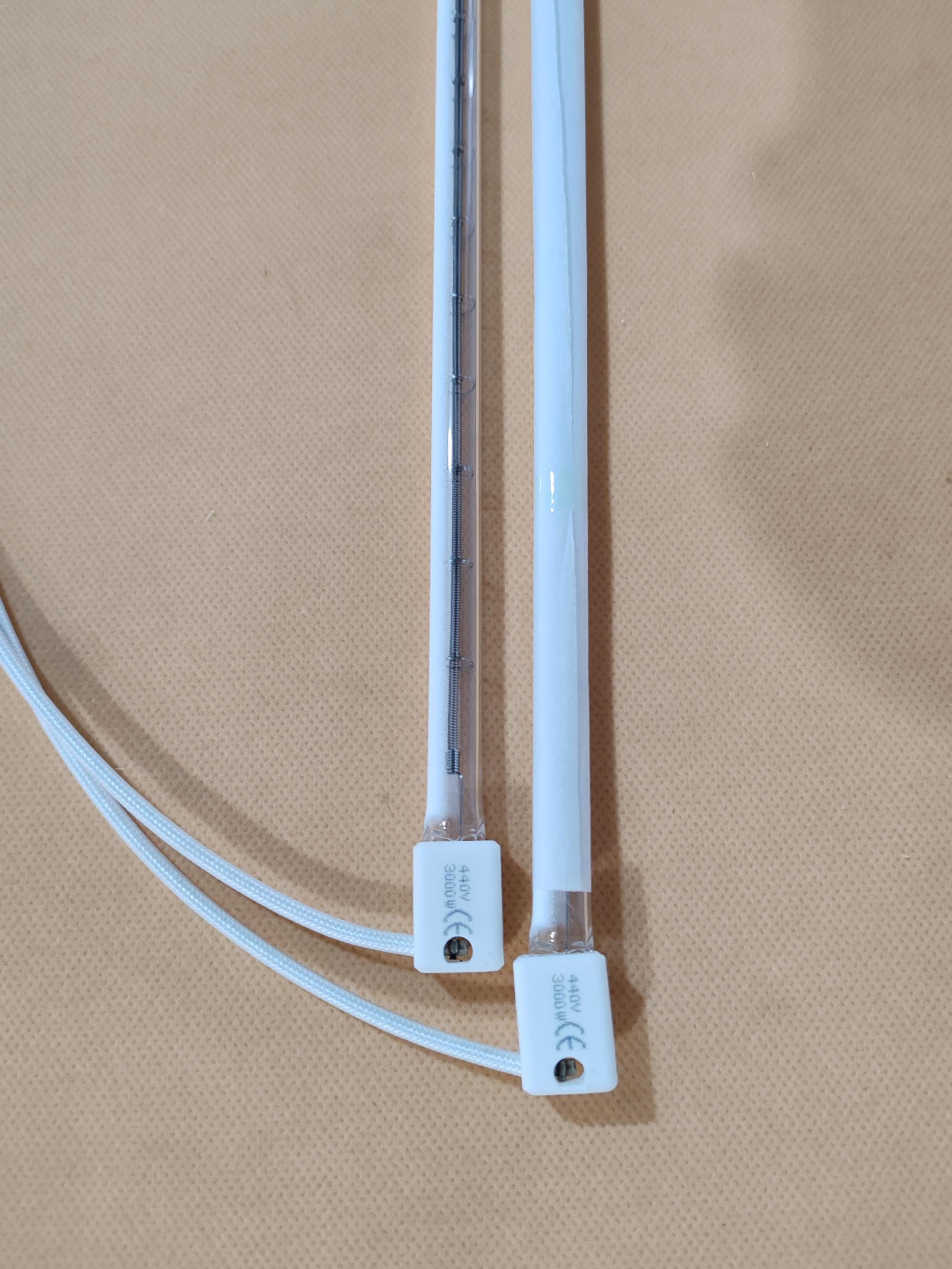 Krótka lampa podczerwieni IR 353mm 415V 1500W lampa grzewcza halogenowa podczerwieni