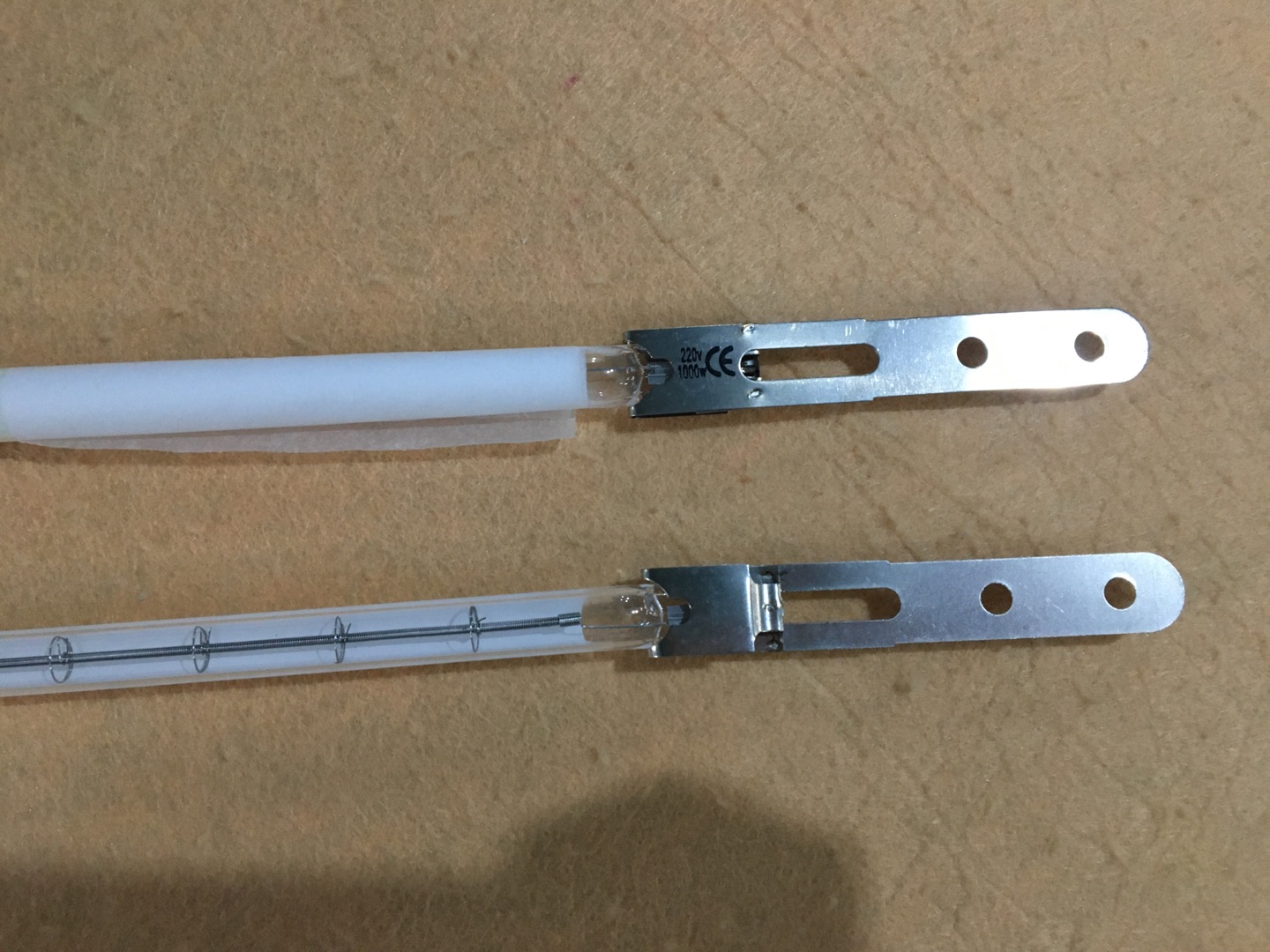 Lampy halogenowe grzewcze 1500W,elementy grzewcze kwarcowe na podczerwień